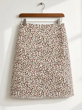 LES COPAINS BLUE LABEL LEOPARD PRINT A-LINE SKIRT